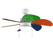 CECOTEC 08366 Ventilador de Techo 50W con Lámpara, 6 Aspas Reversibles y Modo Invierno/Verano
