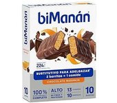 Bimanan Beslim Barritas Chocolate Negro Con Naranja 10 Barritas Bimanan