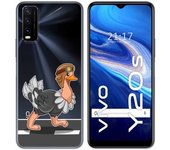 Tumundosmartphone Funda Gel Transparente para Vivo Y20s / Y11s diseño Avestruz Dibujos