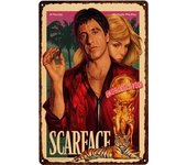 Metal Tin Sign Poster The World Is Yours Scarface Movie Metal Plaque Poster for Bar Club Wall Home Bedroom Vintage Wall Plate