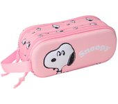 SAFTA  PORTATODO DOBLE 3D SNOOPY MOCHILAS 3D SNOOPY 6x21x8 Cms.