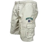 Men's Outdoor Cargo Shorts Male Overalls Elastic Waist Cycling Shorts Multi-pockets Loose Work Sport Knee Length Trousers