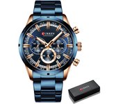 Reloj De Pulsera Deportivo De Lujo Para Hombre CURREN Cronógrafo Maple Inoxide Complete Resistant Al Agua With Manos Luminosas Relogio Masculino