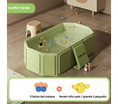 Durable Pet Tub Animal Puppy Collapsible Tubs Plastic Non-slip Base Colored Sphere High-capacity Enlarged Solid Color Shower Tub