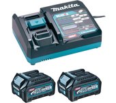 MAKITA 191J39-5 Kit de baterías 40VMAX 2.5AH XGT BL4025x2 + DC40RA XGT