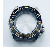High Quality 42mm Silver Watch Case Black Blue Green Orange Ring Ceramic Bezel Fit NH34 NH35 NH36 NH38 NH70 NH72 Movement