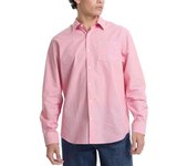 Camisa Guess Reg pocket rosa rayas blancas para hombre