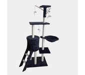 Árbol Rascador 50x35x138cm Gris Poste De Sisal Natural arbol para Gatos con Plataforma Torre Rascador Escalador para 2-3 Gatos Medianos Arboles con Nidos Hamaca Plataformas  y Juguete interactivos para gatos 51093
