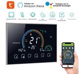 Smart WiFi Thermostat Temperature Controller for Gas Boiler Electric Underfloor Heating Humidity Display Works with Google Home