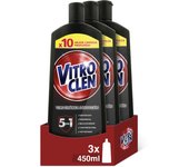 Vitroclen - Limpiador de Vitrocerámica Crema, Pack 3x450 ml, Limpieza Profunda, Desengresante, Brillo Superior