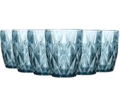 TRESV 6 Vasos Cristal Soplado 300ml｜Resistente a Cambios Térmicos｜Para Whisky/Zumo en Casa｜Colores Intensos
