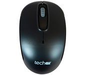 techair XM410 - Ratón óptico con Cable - Receptor inalámbrico USB - Negro