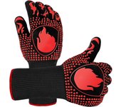 Guantes para Horno, Guantes para asar a La Parrilla, Guantes para Horno resistentes al Calor extremo, Guantes De Cocina de silicona antideslizantes para asar a la Parrilla, barbacoa y hornear