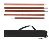 2.9M Awning Support Poles Lightweight Foldable Aluminum Tarp Poles Stands for Canopy Awning Shelter Frames
