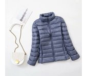 Plus Size Light Down Jacket Women Inner Cloth Autumn Winter Slim Short Stand Collar Warm White Duck Down Coat Women Outerwear
