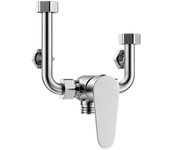 Mezclador de Calentador de Agua Eléctrico de Acero Inoxidable 304 con Válvula en Forma de U - Montado en la Pared - Grifo de Ducha Fría y Caliente de Tres Vías