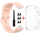 TPU Case+Silicone Band For Huawei Watch FIT Strap Smartwatch wrist Sport bracelet Smart watchband+cover fit watch Accessories