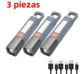Heinast SD1023 LED Torch Light XPE Super Bright Flashlight With Hook Camping Light USB Rechargeable Zoomable Waterproof Tazer