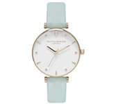 Olivia Burton Reloj Analógico de Cuarzo para mujer con Correa en piel Verde menta - OB16AM143
