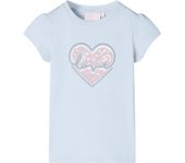 Camiseta Infantil Azul Claro 92
