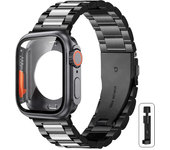 Change to Ultra Case+Band For Apple Watch 46mm 44 42mm 45mm Metal Stainless Steel strap for iWatch series Series 10 9 8 7 6 SE 5