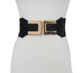 Ladies Fashion Black Wide Belt Decorative Elastic Girdle Heavy Duty Belts