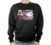 MERCHANDMANIA SUDADERA NEGRA Unnamed Memory isekai magia bruja anime serie adulto poliester algodón sweatshirt