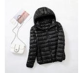 Light Plus Size Thin Down Jacket Women 2023 Autumn Winter Slim Short Hooded Warm White Duck Down Coat lady Outerwear