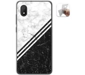 Tumundosmartphone Funda Gel Tpu para Alcatel 1B 2020 diseño Mármol 01 Dibujos