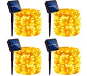 4Pack 400 LED Solar Light Outdoor Lamp String Lights For Holiday Christmas Party Waterproof Fairy Lights Garden Garland