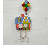 Disney Up Travel with The House Keychain Cute Anime Refrigerator Sticker Pendant Backpack Foyer Keychain Storage Rack Girl Gift