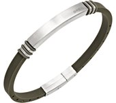 BREIL Colección LIGHT CUFF, Hombre en Acero, SILICONE, Ideas de Regalos para Hombre