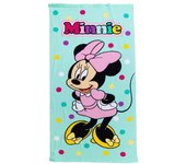 SUN & SURF Toalla de playa Infantil MINNIE Licencia Disney Original, Microfibra Rizo, Suave y Absorbente, Ideal para Piscina, Playa o Campo