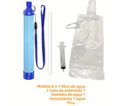 10000 Gallon Outdoor Personal Water Filter, Ultra-Light 0.01 Micron 4-Stage Filter System Portable Water Purifier Survival Straw
