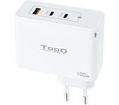 Tooq Gan Cargador De Pared 2Xusb-C/Pd +Usb-A/Qc 100W, Blanco