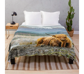 Fleece Throw Blanket Yak Highland Cow Home Decor,Cattle Portrait Art Super Soft Warm Plush Bed TV Blankets for Couch/Sofa/Travel