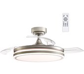 Wonderlamp Ventilador LED con aspas plegables Perla CCT (45W)
