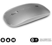 Ratón Inalámbrico por Bluetooth Subblim Dual Flat/ Batería recargable/ Hasta 1600 DPI/ Plata