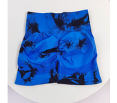 Tie Dye Multi Color Sports Shorts, High Waist Butt Lifting Training Shorts, Running Cycling Pants, Women's Activewear