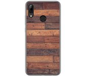 Tumundosmartphone Funda Gel Tpu para Huawei P Smart 2019 / Honor 10 Lite diseño Madera 03 Dibujos