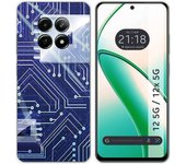 Tumundosmartphone Funda Silicona para Realme 12 5G / 12x 5G diseño Circuito Dibujos