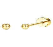 2Pcs Dainty Stainless Steel Flat Back Stud Earrings for Women, Trendy Cartilage Earrings Small Huggie Hoop Earrings Jewelry