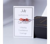 Birthstone Bracelet Irregular Natural Stone Beads Bracelets For Women Men Adjustable Braided Wristband Best Friend Birthday Gift