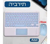 Hebrew Keyboard for ipad 10.2 7th 8th 9th 10.5 Air 3 4 5 Pro 11 Samsung Tab S9 FE S9 S8 S7 A9+ A8 A7 Lenovo P11 Pro Xiaomi Pad 6