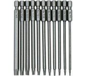 Juego de 11 Piezas 100 Mm Puntas de Destornillador Torx Hexagonal Vacío Magnético