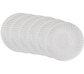 Platos de vidrio para la cena, platos de cristal, platos de postre, vajilla para aperitivos y frutas, decoración de mesa para bodas y festividades, estilo A decorativo de 6 pulgadas