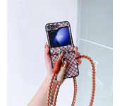Crossbody Lanyard Colorful Woven Phone Case for Samsung Galaxy Z Flip 6 5 4 3 Flip5 Flip4 Flip3 5G Protective Shockproof Cover