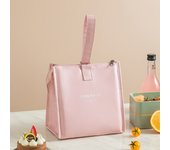 Crossbody Waterproof Lunch Bags PU Leather Food Picnic Lunch Box Insulated Women Cooler Bags Ice Pack Drink Carrier Thermal Bag