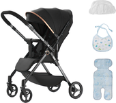 Carrito de bebé plegable multifuncional para viajes, seguro y ligero, sistema de transporte versátil para bebés