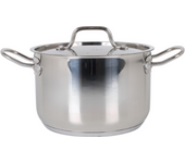 Quttin - Olla con Tapa de Acero Apta para Inducción 20cm, 4L - Colección Hotel - Alta Durabilidad y Resistencia al Calor - Diseño Ergonómico - Compatible con Todo Tipo de Cocinas